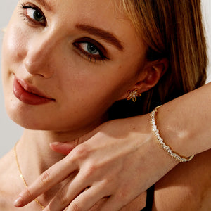 Miallo New Real Gold Plated Copper Zircon Bracelet Bangles for Wedding Bride Women Jewelry Fashion Accessories BS-J5574