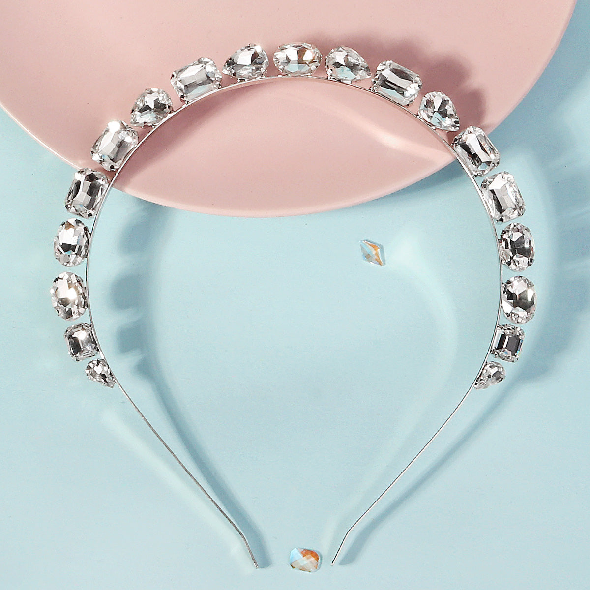 Miallo New Daily Women Jewelry Handmade Multi-Color Rhinestone Hair Accessories Fashion Simple Alloy Hair Bnad for Girls TS-J3325