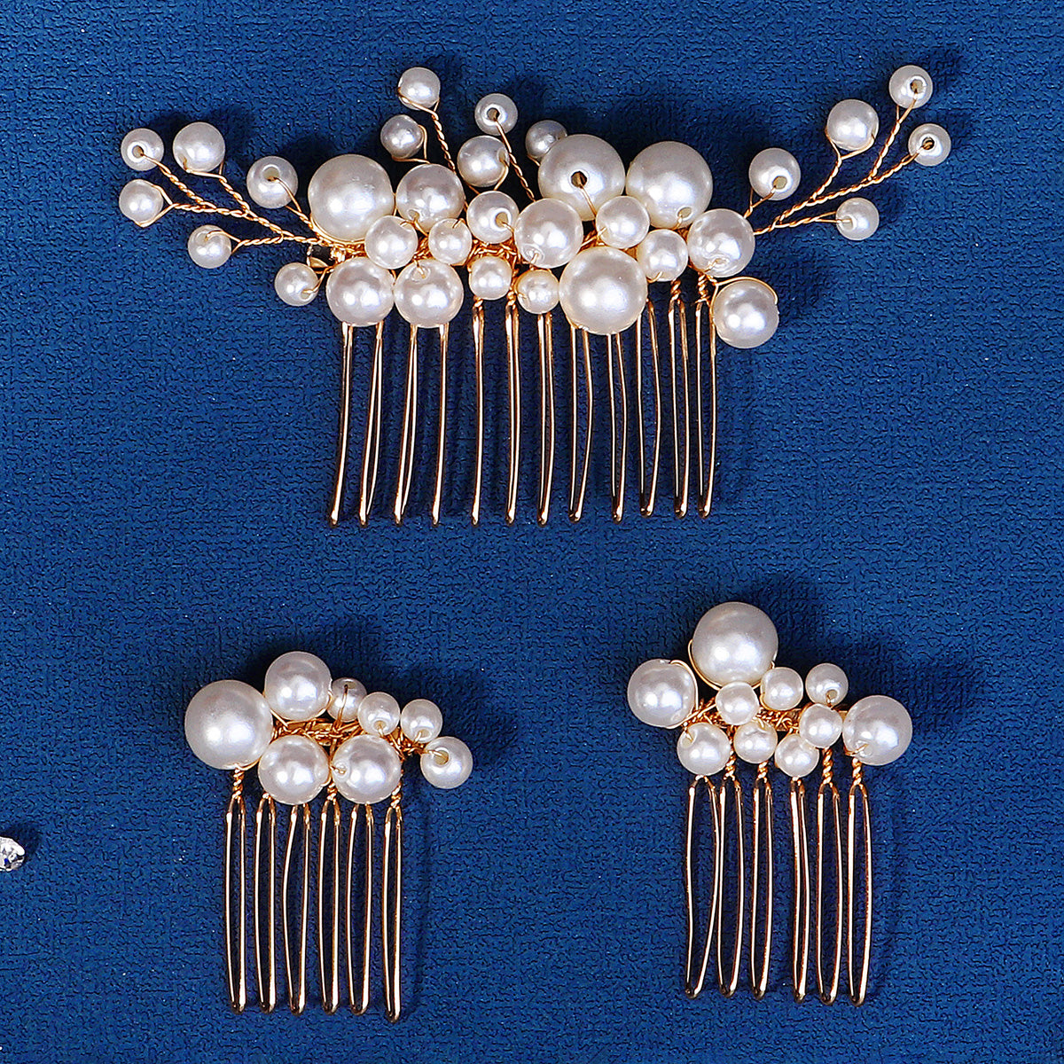Miallo Vintage Handmade Knitting Pearl Hair Combs Wedding Accessories For Girls HS-J6903G