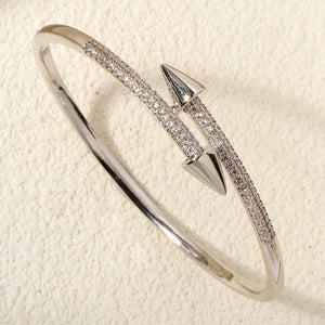 Miallo New Style Copper-Inlaid Zircon Bride's Bracelet Daily Versatile Open Cuff Elegant Hand Jewelry BS-J5579
