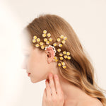 Load image into Gallery viewer, Miallo New Creative Style Yellow Resin Flower Earrings Wedding Bride Crystal Bead Elegant Handmade Ear Accessories For Women And Girls ERS-J4266G
