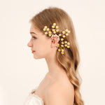 Load image into Gallery viewer, Miallo New Creative Style Yellow Resin Flower Earrings Wedding Bride Crystal Bead Elegant Handmade Ear Accessories For Women And Girls ERS-J4266G
