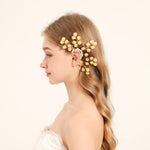 Load image into Gallery viewer, Miallo New Creative Style Yellow Resin Flower Earrings Wedding Bride Crystal Bead Elegant Handmade Ear Accessories For Women And Girls ERS-J4266G
