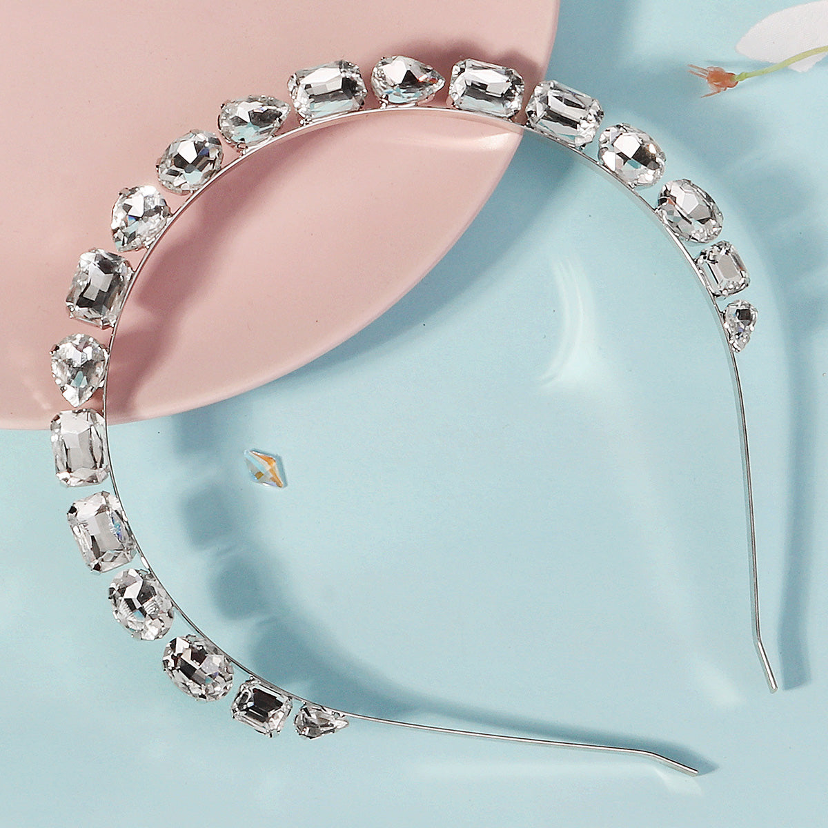Miallo New Daily Women Jewelry Handmade Multi-Color Rhinestone Hair Accessories Fashion Simple Alloy Hair Bnad for Girls TS-J3325