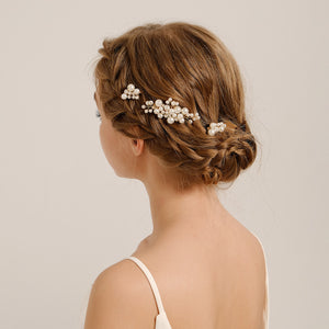 Miallo Vintage Handmade Knitting Pearl Hair Combs Wedding Accessories For Girls HS-J6903G