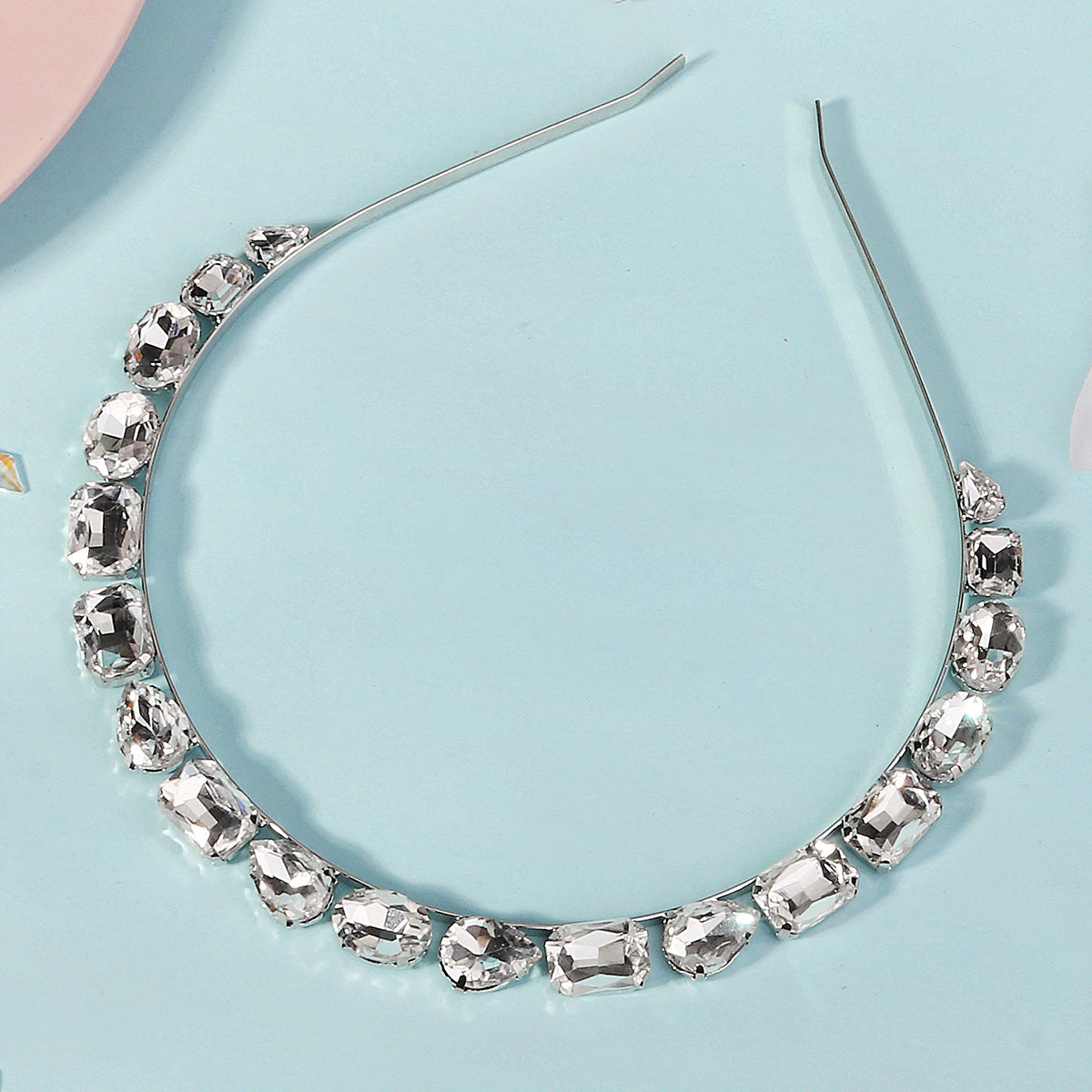 Miallo New Daily Women Jewelry Handmade Multi-Color Rhinestone Hair Accessories Fashion Simple Alloy Hair Bnad for Girls TS-J3325