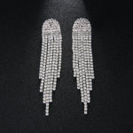 Load image into Gallery viewer, Miallo Newest Bohemia Silver Color Crystal Alloy Tassel Women Drop Earrings Wedding Bride Bridesmaids Dangle Earrings ERS-J3012
