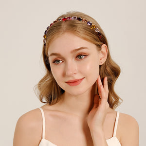 Miallo New Daily Women Jewelry Handmade Multi-Color Rhinestone Hair Accessories Fashion Simple Alloy Hair Bnad for Girls TS-J3325