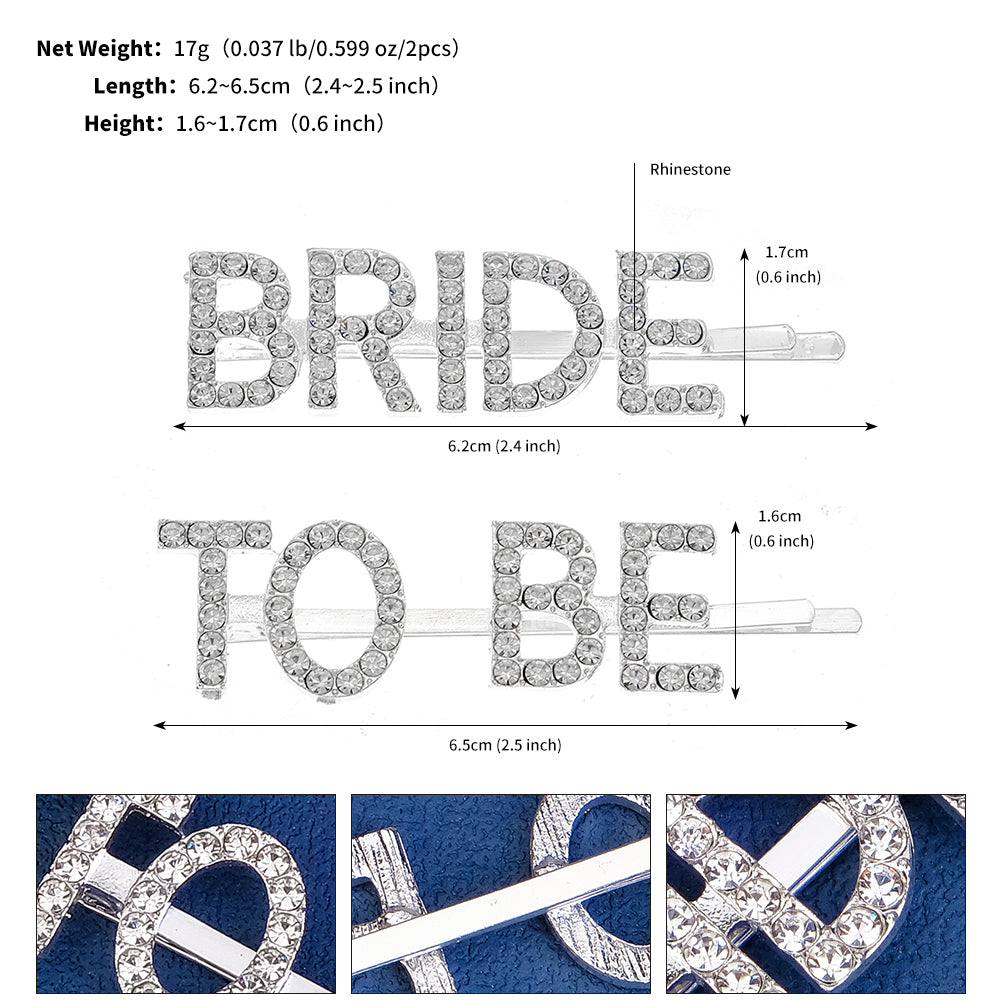 Miallo Fashion Creative Letter Rhinestone Hair Jewelry Delicate Shiny Hair Clips Elegant Bride Wedding Hair Accessories HS-J6979S