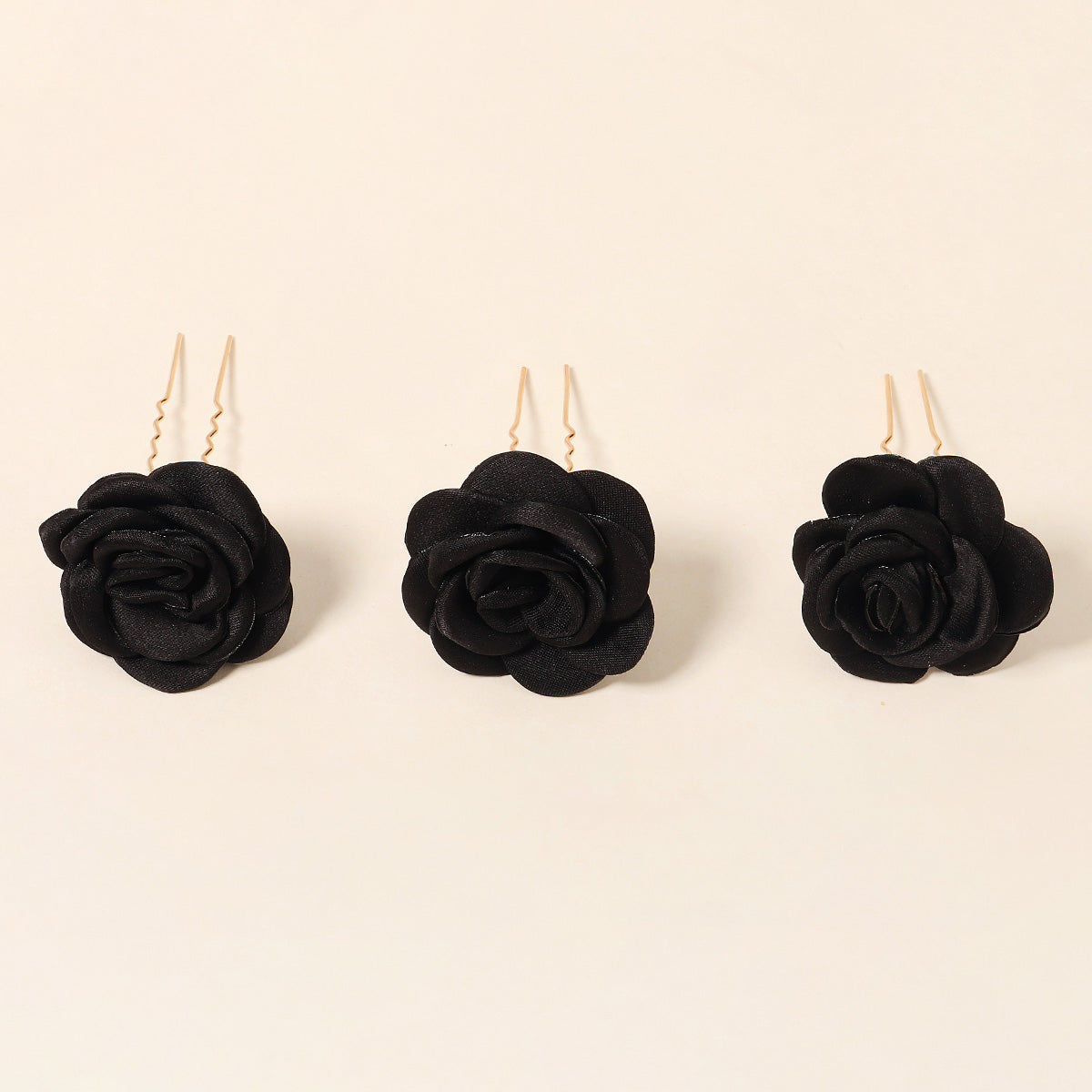 Miallo Exquisite Creative Handmade Fabric Rose Flower Hairpins (3 pcs/pack) Fashion Wedding Hair Accessories Jewelry for Brides HS-J6420&nbsp;