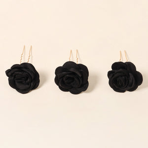 Miallo Exquisite Creative Handmade Fabric Rose Flower Hairpins (3 pcs/pack) Fashion Wedding Hair Accessories Jewelry for Brides HS-J6420&nbsp;
