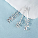 Load image into Gallery viewer, Miallo Exquisite Bling Crystal Hair Clip (3 pcs/pack) Letter Hair Accessories Elegant Bride Wedding Rhinestone Hair Jewelry HS-J6275
