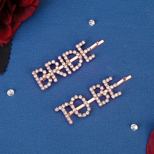 Miallo Exquisite Fashion Letter Rhinestone Hair Jewelry Simple Shiny And Hair Clips Elegant Bride Wedding &nbsp;Hair Accessories HS-J6684
