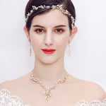 Load image into Gallery viewer, Miallo Elegant Pearl Rhinestone Leaf Hair Band Bridal Fashion Flower Hair Accessories For Girls Birthday Gift HS-J4694
