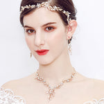 Load image into Gallery viewer, Miallo Elegant Pearl Rhinestone Leaf Hair Band Bridal Fashion Flower Hair Accessories For Girls Birthday Gift HS-J4694
