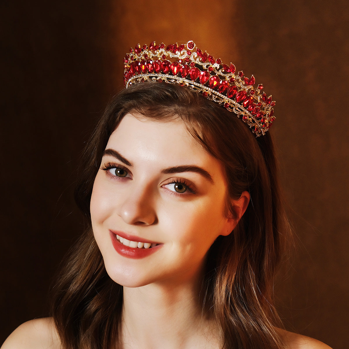 Miallo New Bridal Jewelry Exquisite Handmade Crystal Beaded Wedding Crown For Queen Dress Accessories Tiaras Prom Pageant in Christmas TS-J3208