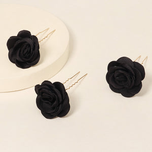 Miallo Exquisite Creative Handmade Fabric Rose Flower Hairpins (3 pcs/pack) Fashion Wedding Hair Accessories Jewelry for Brides HS-J6420&nbsp;