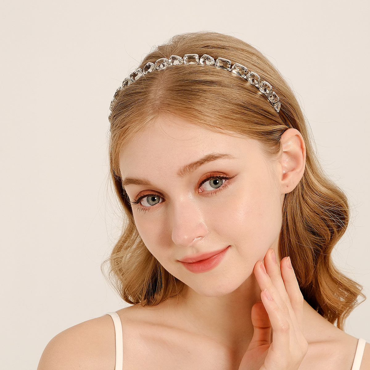 Miallo New Daily Women Jewelry Handmade Multi-Color Rhinestone Hair Accessories Fashion Simple Alloy Hair Bnad for Girls TS-J3325