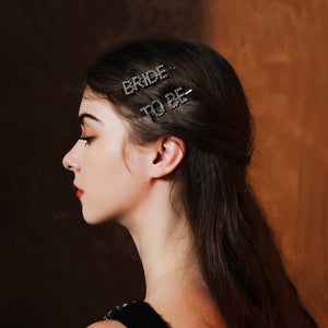 Miallo Exquisite Fashion Letter Rhinestone Hair Jewelry Simple Shiny And Hair Clips Elegant Bride Wedding &nbsp;Hair Accessories HS-J6684