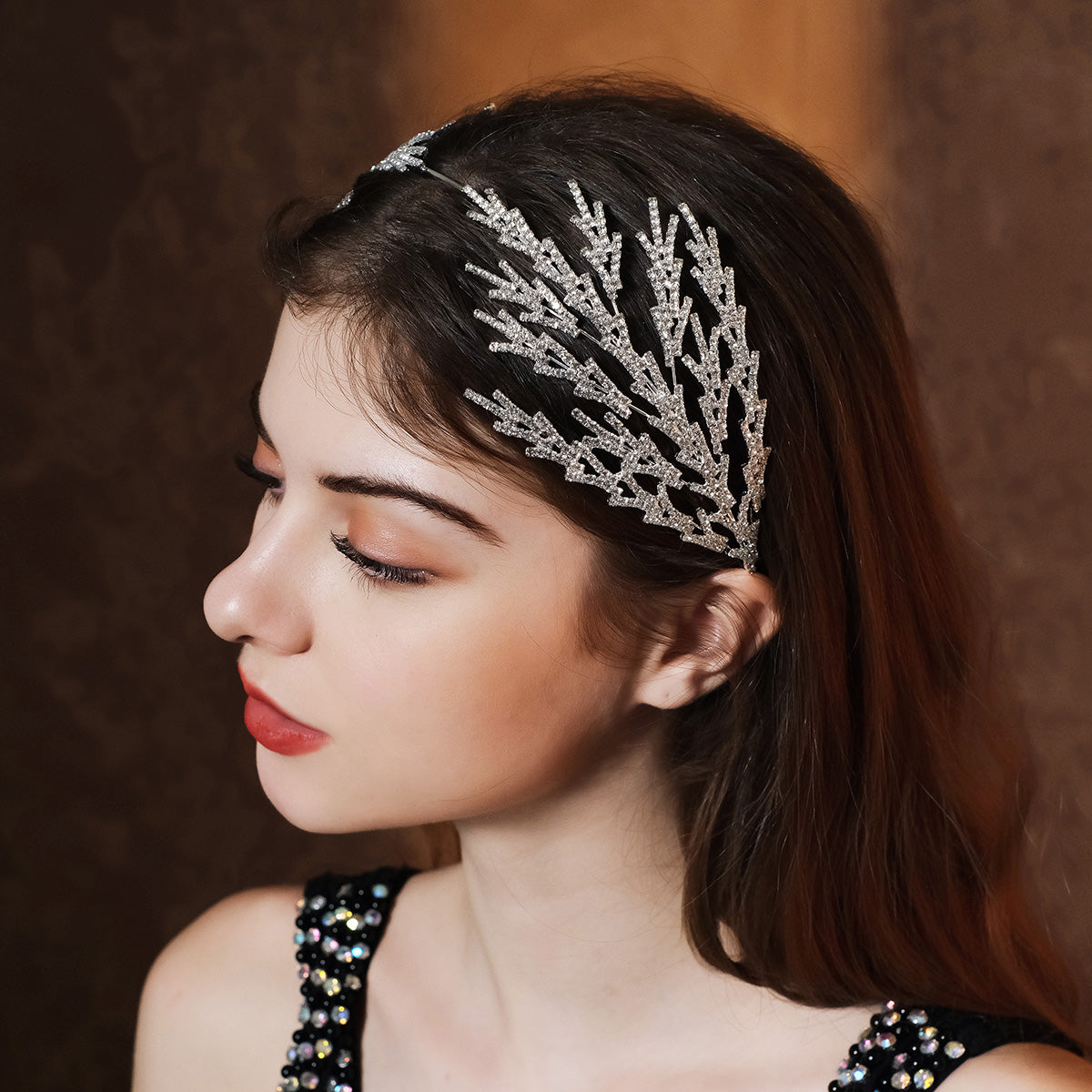 Miallo Exquisite Fashion Claw Chain Hairband Rhinestone Crystal Hairhoop Wedding Bridal Hair Accessories TS-J3127