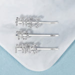 Load image into Gallery viewer, Miallo Exquisite Bling Crystal Hair Clip (3 pcs/pack) Letter Hair Accessories Elegant Bride Wedding Rhinestone Hair Jewelry HS-J6275
