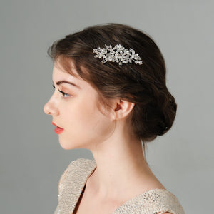 Miallo Vintage Elegant Rhinestone Flower Hair Side Comb Fashion Bridal Wedding Hair Accessories for Girl HS-J4272