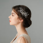 Load image into Gallery viewer, Miallo High Quality Handmade Metal Leaf side Hair comb &nbsp;Crystal pearl Headpieces Bridal Wedding hair Accessories HS-J6203
