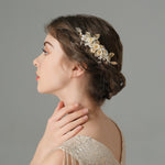 Load image into Gallery viewer, Miallo Exquisite Resin Flower Double Hair Comb Luxury Women Hair Accessories HS-J6818G
