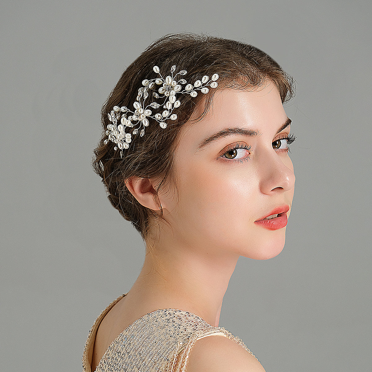 Miallo Simple Pearl Hair Pins (3 pcs/pack) Bridal Wedding Sets Party Hair Accessory Wedding Flower Rhinestone Hair Pins HS-J4475