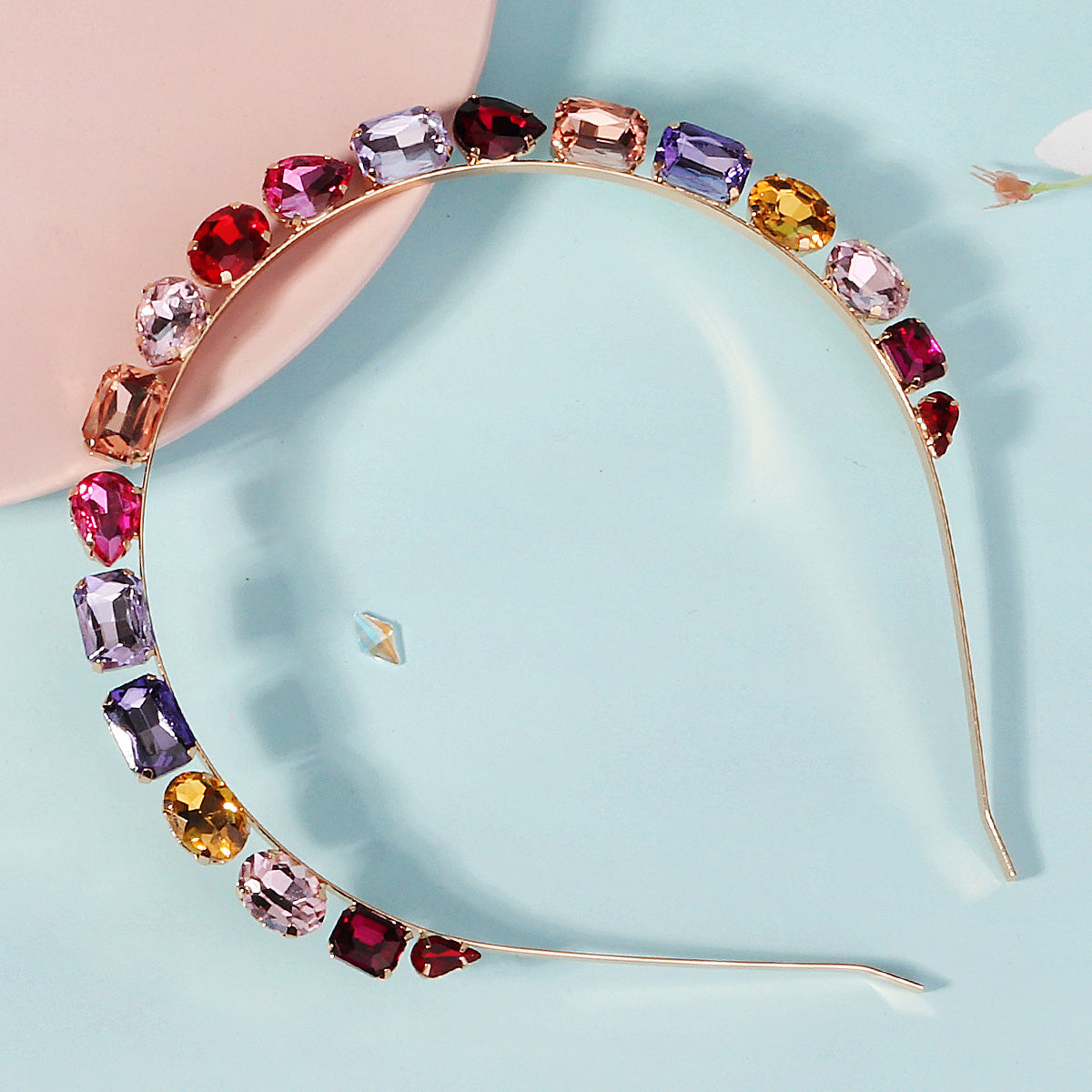 Miallo New Daily Women Jewelry Handmade Multi-Color Rhinestone Hair Accessories Fashion Simple Alloy Hair Bnad for Girls TS-J3325