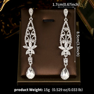 Miallo European and American New Light Luxury Earrings Rhinestone Embedded Flower Elegant Ear Jewelry ERS-J4305S