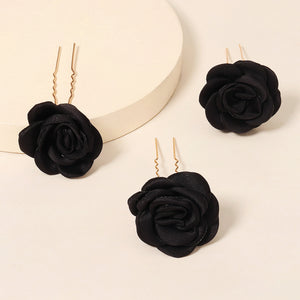 Miallo Exquisite Creative Handmade Fabric Rose Flower Hairpins (3 pcs/pack) Fashion Wedding Hair Accessories Jewelry for Brides HS-J6420&nbsp;