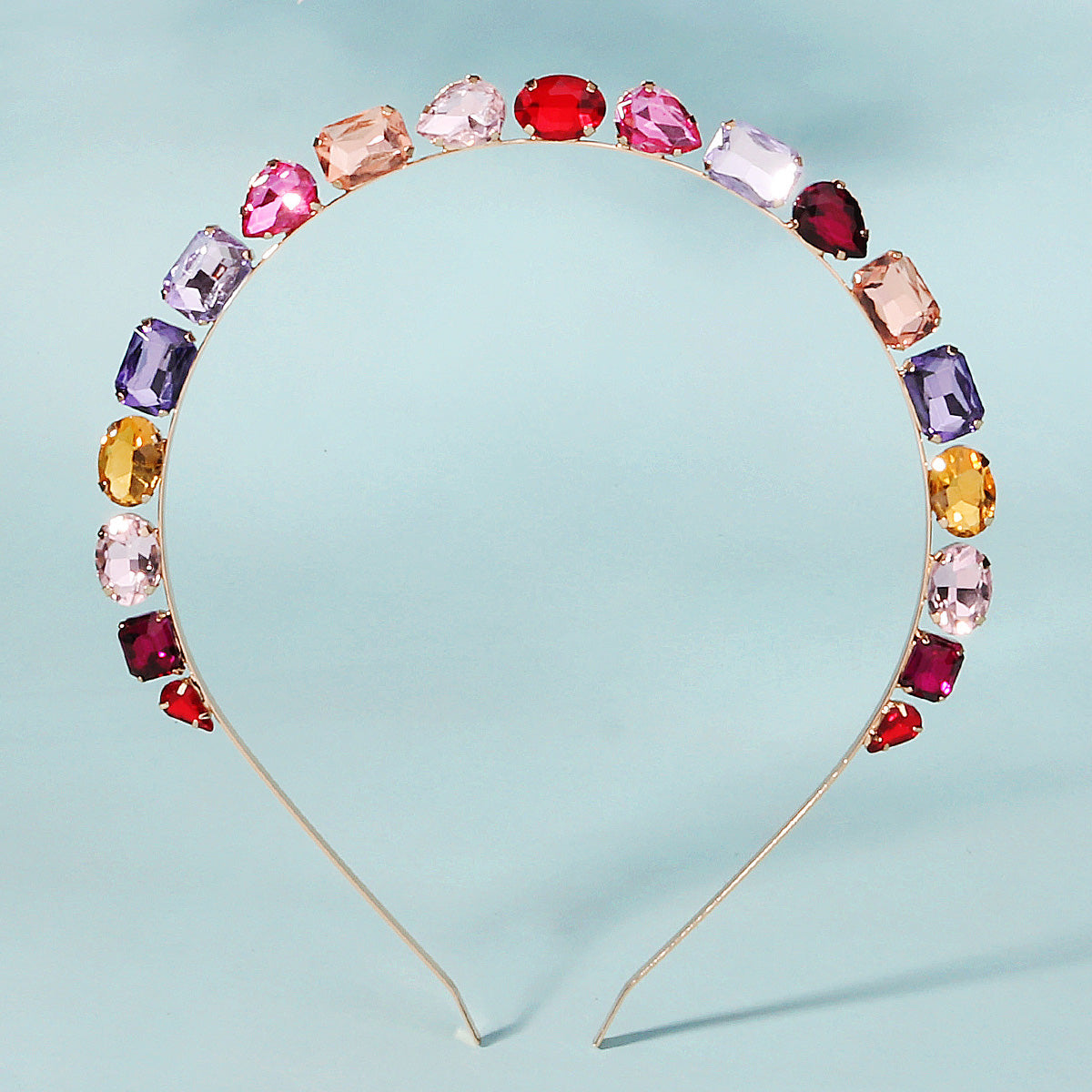 Miallo New Daily Women Jewelry Handmade Multi-Color Rhinestone Hair Accessories Fashion Simple Alloy Hair Bnad for Girls TS-J3325