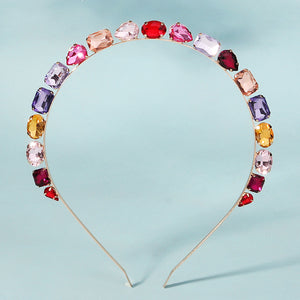 Miallo New Daily Women Jewelry Handmade Multi-Color Rhinestone Hair Accessories Fashion Simple Alloy Hair Bnad for Girls TS-J3325