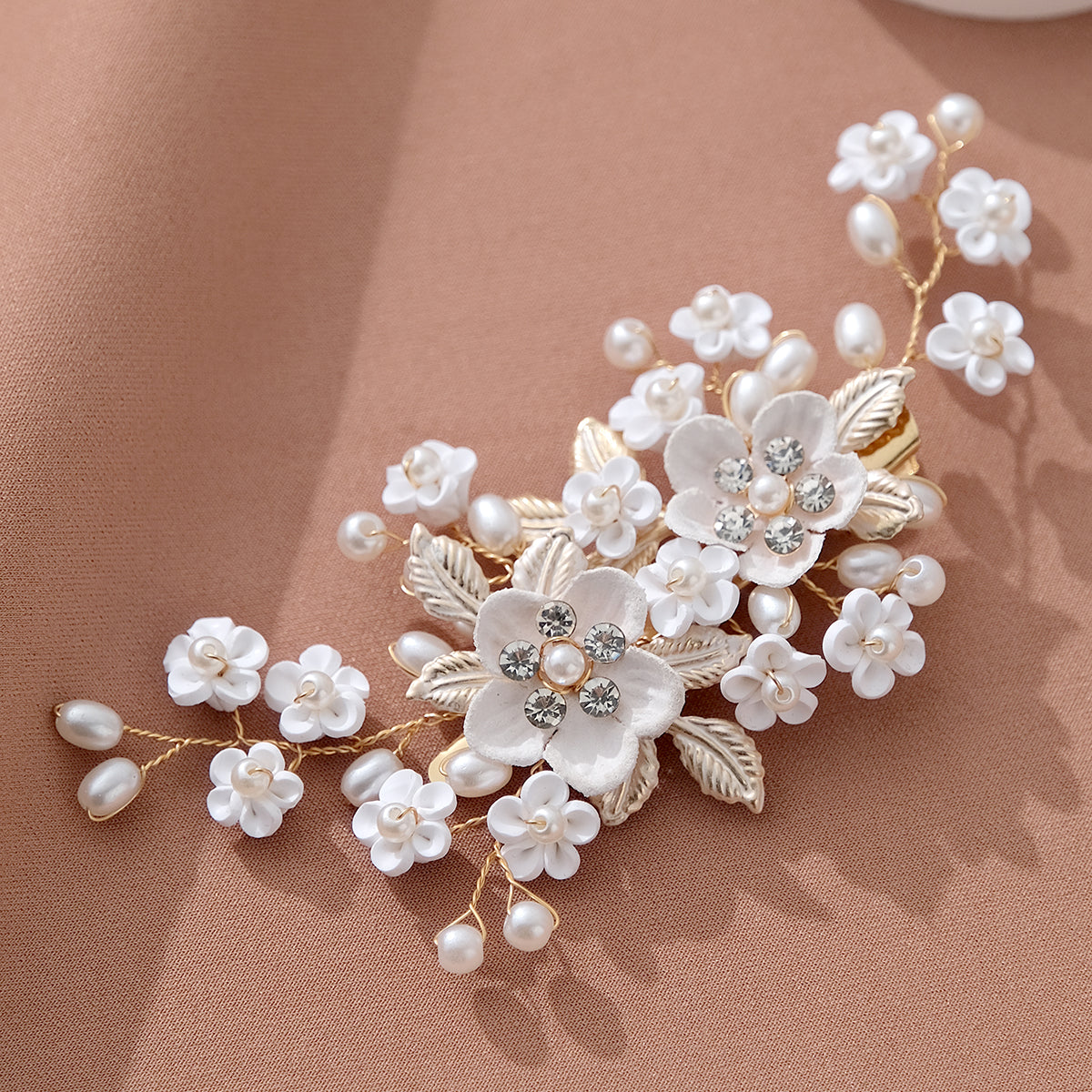 Miallo Delicate Handmade Trendy Pearls Flower Bridal Hair Comb New Arrival Hair Wedding Hair Accessories &nbsp;Women Jewelry HS-J7070G