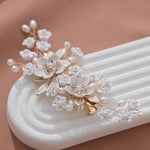 Load image into Gallery viewer, Miallo Delicate Handmade Trendy Pearls Flower Bridal Hair Comb New Arrival Hair Wedding Hair Accessories &nbsp;Women Jewelry HS-J7070G
