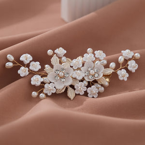 Miallo Delicate Handmade Trendy Pearls Flower Bridal Hair Comb New Arrival Hair Wedding Hair Accessories &nbsp;Women Jewelry HS-J7070G