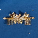 Load image into Gallery viewer, Miallo Exquisite Resin Flower Double Hair Comb Luxury Women Hair Accessories HS-J6818G
