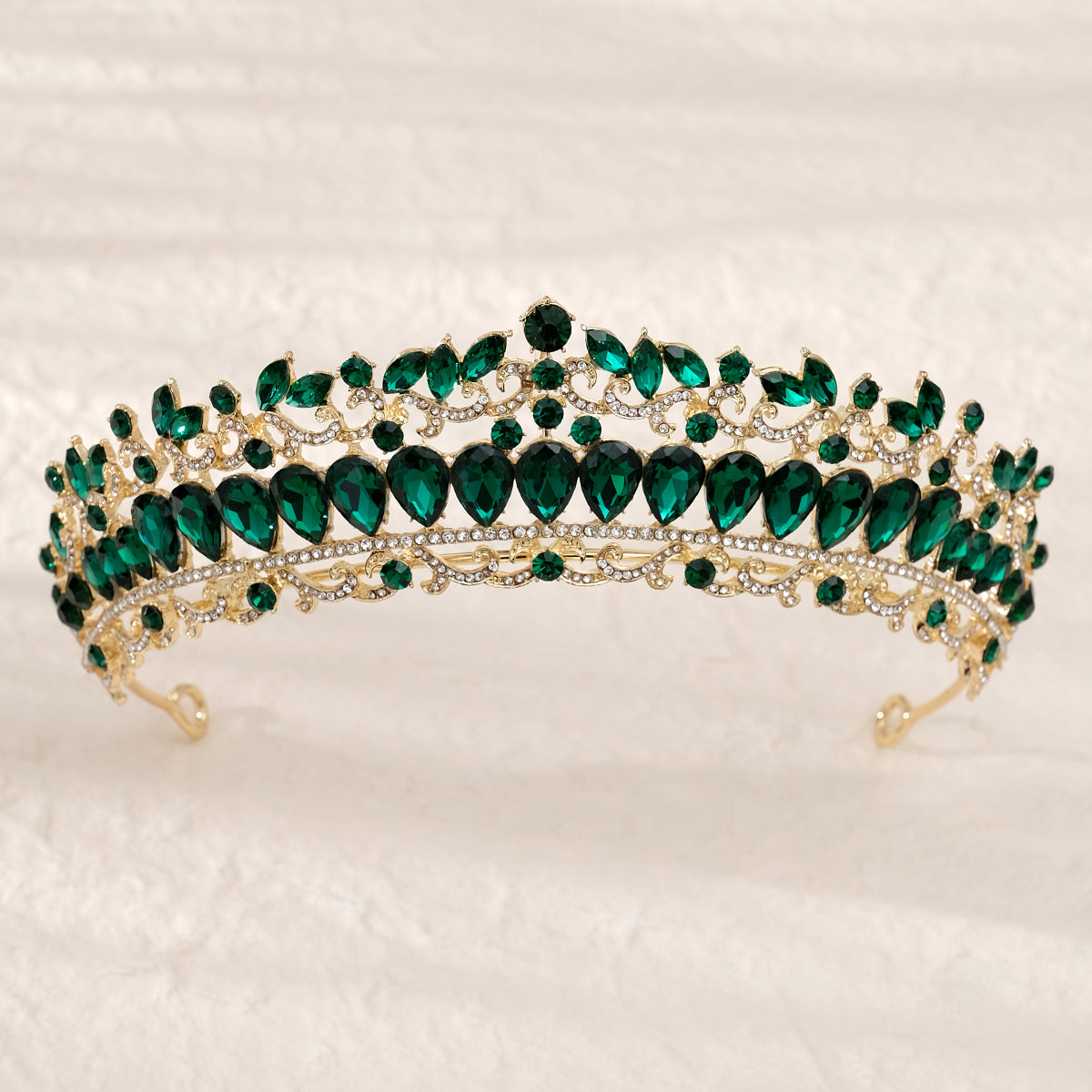 Miallo New Bridal Jewelry Exquisite Handmade Crystal Beaded Wedding Crown For Queen Dress Accessories Tiaras Prom Pageant in Christmas TS-J3208