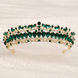 Miallo New Bridal Jewelry Exquisite Handmade Crystal Beaded Wedding Crown For Queen Dress Accessories Tiaras Prom Pageant in Christmas TS-J3208