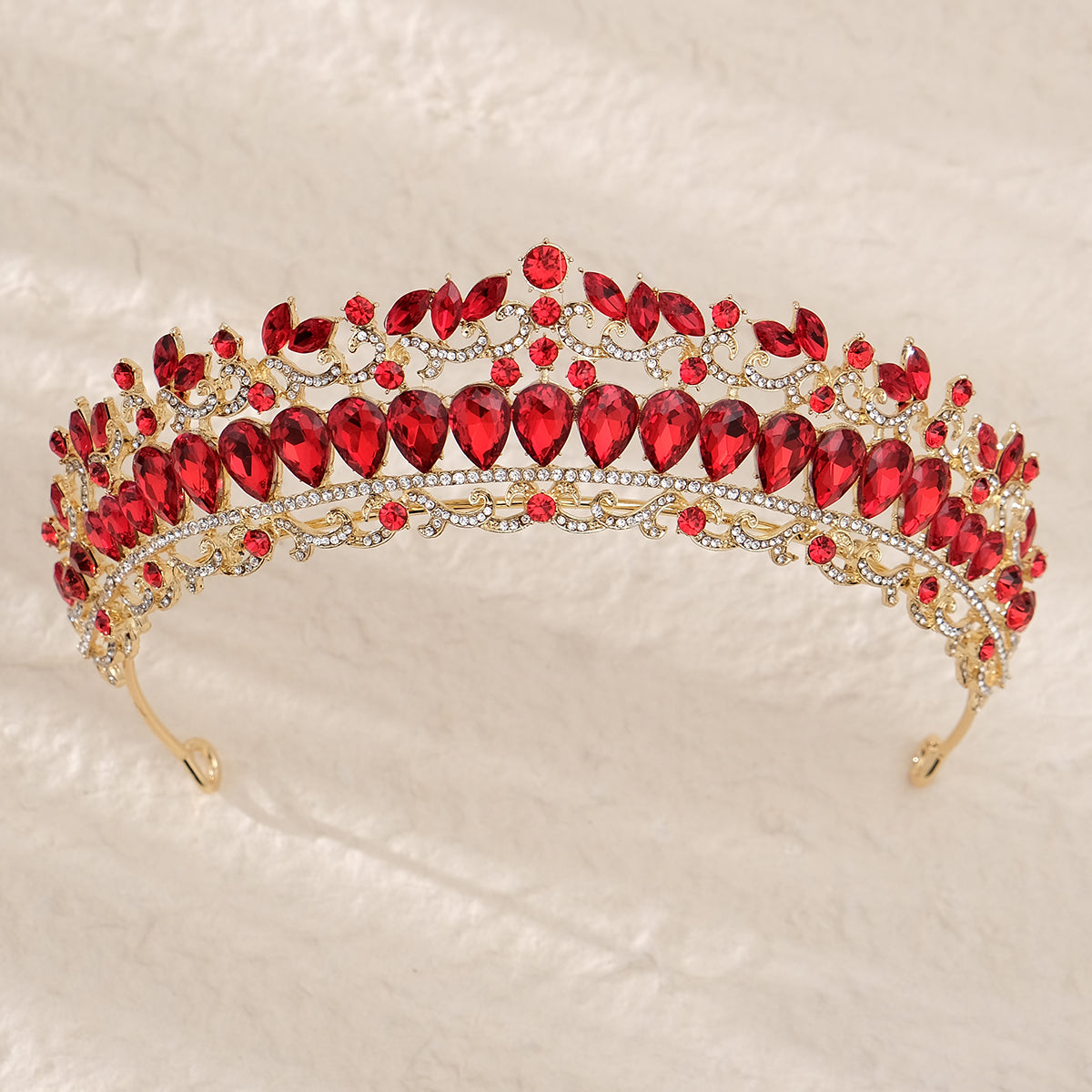 Miallo New Bridal Jewelry Exquisite Handmade Crystal Beaded Wedding Crown For Queen Dress Accessories Tiaras Prom Pageant in Christmas TS-J3208