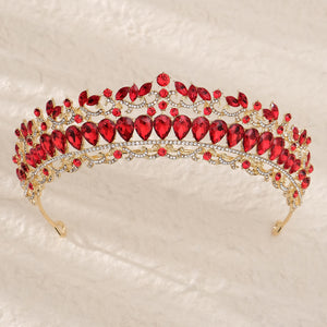 Miallo New Bridal Jewelry Exquisite Handmade Crystal Beaded Wedding Crown For Queen Dress Accessories Tiaras Prom Pageant in Christmas TS-J3208