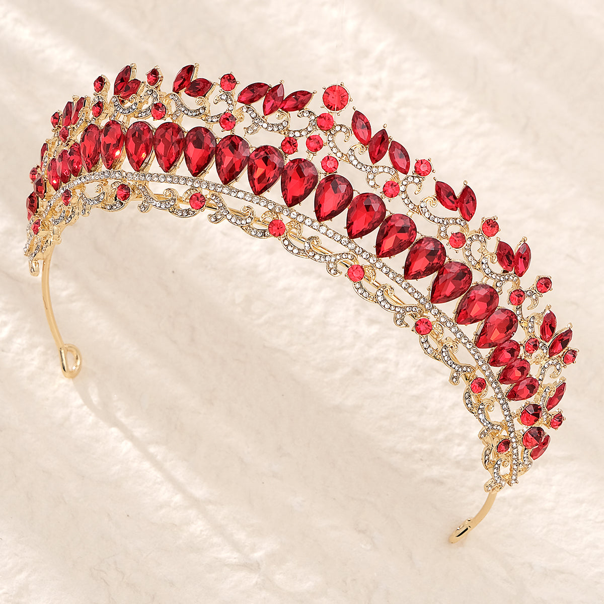 Miallo New Bridal Jewelry Exquisite Handmade Crystal Beaded Wedding Crown For Queen Dress Accessories Tiaras Prom Pageant in Christmas TS-J3208