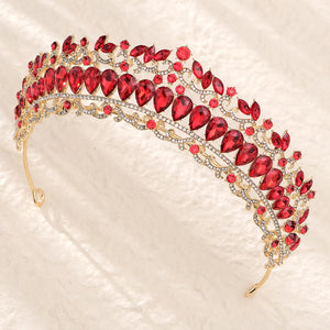 Miallo New Bridal Jewelry Exquisite Handmade Crystal Beaded Wedding Crown For Queen Dress Accessories Tiaras Prom Pageant in Christmas TS-J3208