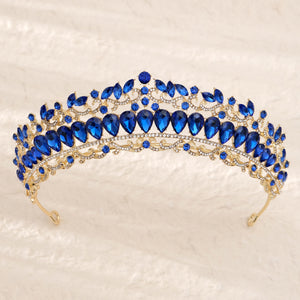 Miallo New Bridal Jewelry Exquisite Handmade Crystal Beaded Wedding Crown For Queen Dress Accessories Tiaras Prom Pageant in Christmas TS-J3208