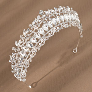 Miallo New Bridal Jewelry Exquisite Handmade Crystal Beaded Wedding Crown For Queen Dress Accessories Tiaras Prom Pageant in Christmas TS-J3208