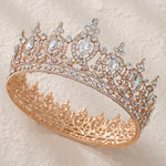 Load image into Gallery viewer, Miallo Silver AB stone Women Crystal Headdress Prom Pageant Full Round Circle Crowns Vintage Baroque Tiara Crowns TS-J3148
