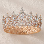 Load image into Gallery viewer, Miallo Silver AB stone Women Crystal Headdress Prom Pageant Full Round Circle Crowns Vintage Baroque Tiara Crowns TS-J3148
