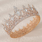 Load image into Gallery viewer, Miallo Silver AB stone Women Crystal Headdress Prom Pageant Full Round Circle Crowns Vintage Baroque Tiara Crowns TS-J3148
