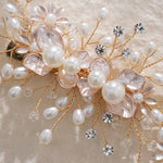 Load image into Gallery viewer, Miallo Exquisite Flower Shap Handmade Fashion Pearl Hair Clip Bridal Wedding Rhinestone Headpiece Jewelry For Women HS-J6147

